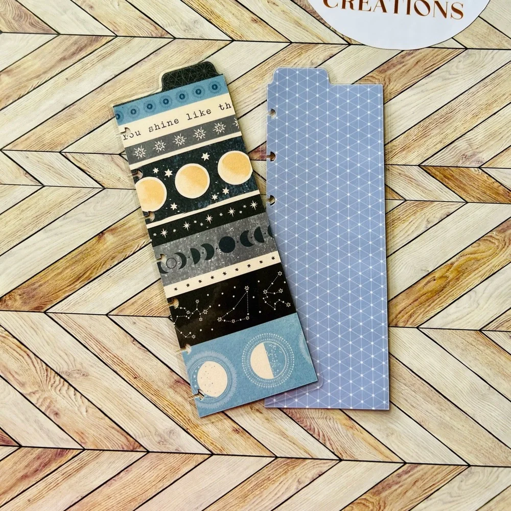 Happy planner Skinny mini undated monthly- weekly layout star sky lunar system